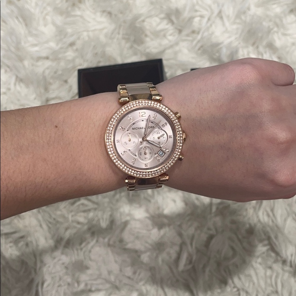 Michael Kora rose gold watch